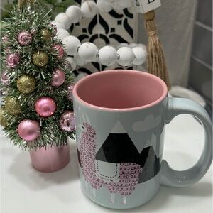 Kitch*n Glam Pink and Gray llama Mug
